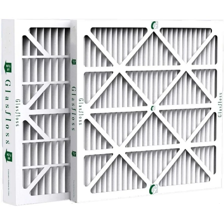 5-Pack 4 Inch Pleated Air Filters MERV 10 FPR 5-6 19-1/2 x 24-1/2 x 3-3/4 in White for HVAC Systems
