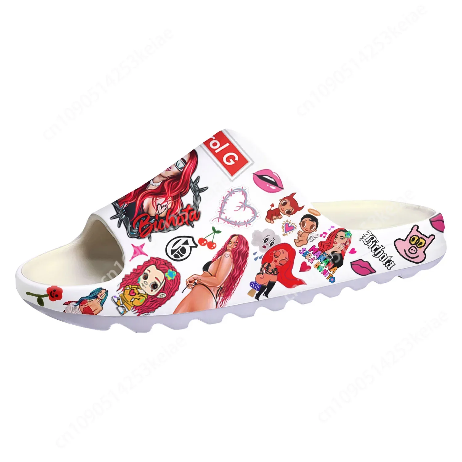 Karol G Bichota Soft Sole Sllipers High Grade Home Clogs Customized Step on Water Shoes Mens Womens Teenager on Shit Sandals