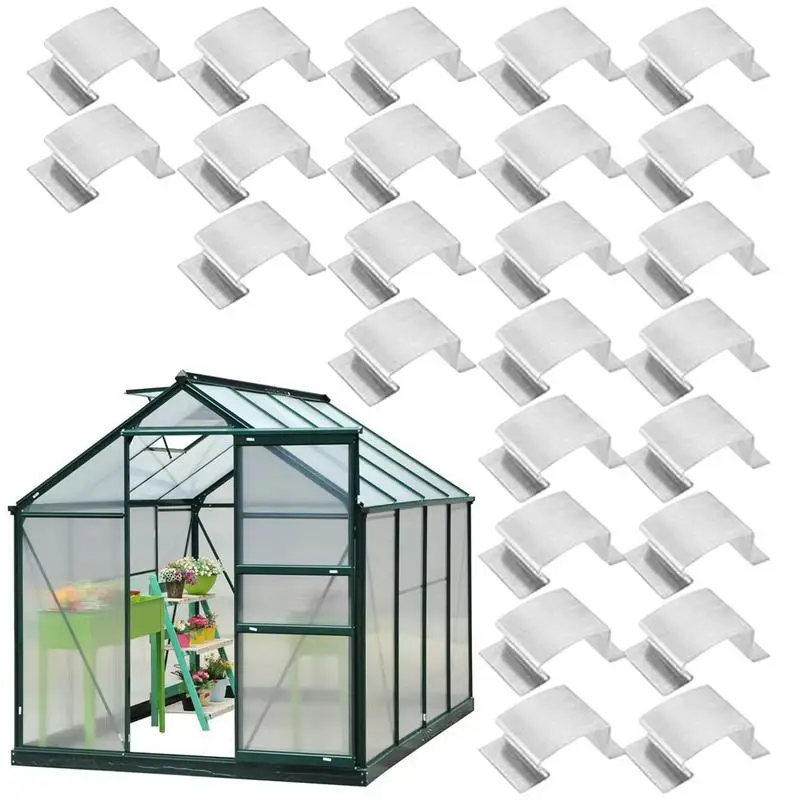Greenhouse Replacement Parts 25X Greenhouse Window Clips G-shaped Quick Release Rust-Proof Stainless Reusable Fastener For Pool