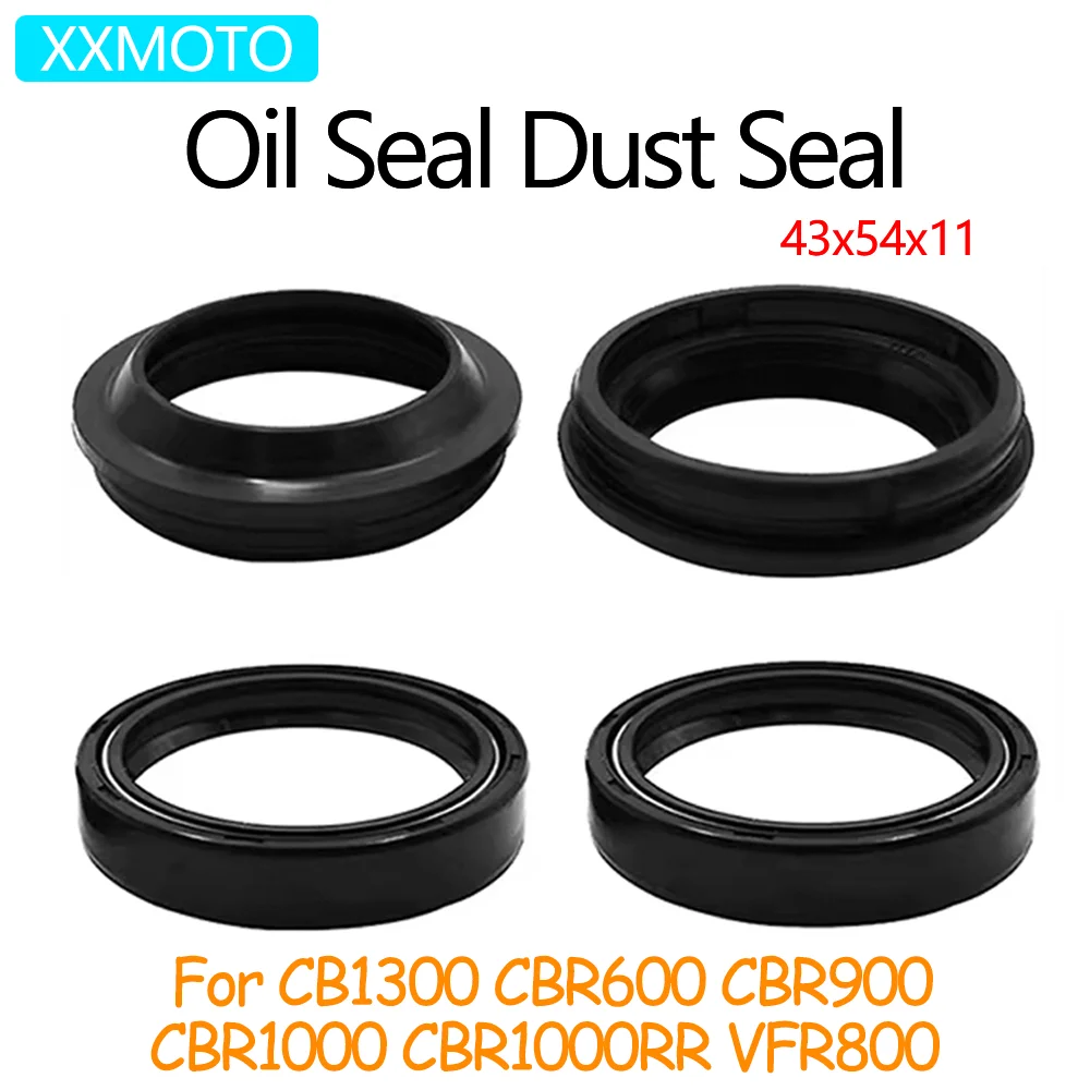 43x54x11 43 54 11 Oil Seal Dust Cover Front Fork Damper For Honda CB1300 CBR600 CBR900 CBR1000 CBR 1000RR VFR800 CBR 1000RR