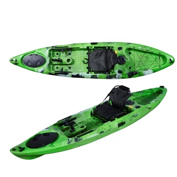 Top Grade Sea Boat Fishing Kayak 3.66M Plastic 1 Person 1 Seater With Kayak Accessories