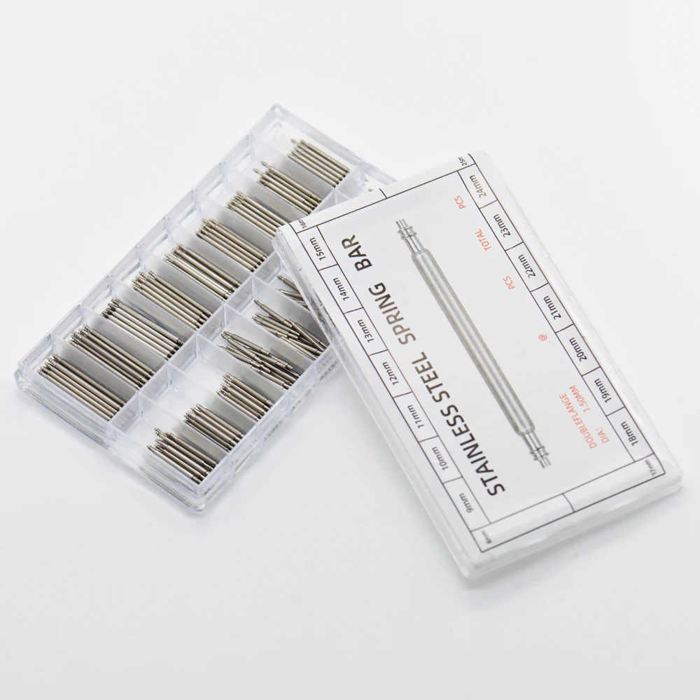 Watch Repair Tool 8-25MM Watch Accessories Strap Connecting Shaft Stainless Steel Raw Ear Pin Spring Ear Pin Fixed Shaft