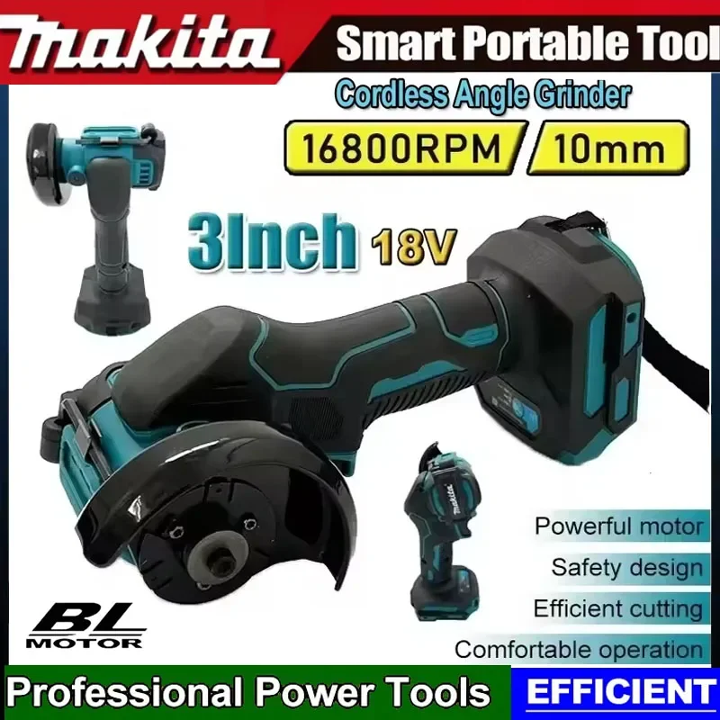 Makita Cordless Angle Grinder 3 Inch Angle Grinder Cordless 3 Inch Electirc CUT OFF Tool Cutting Circular Saw Power Tool