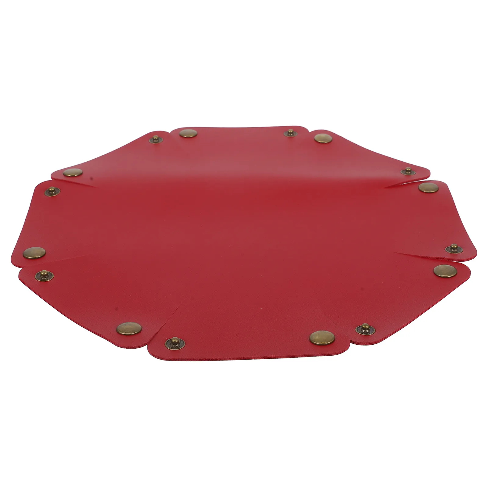 Round Folding PU Tray for Desktop Storage of Keys Jewelry Watches Small Items Portable Organizer for Home Office Entryway