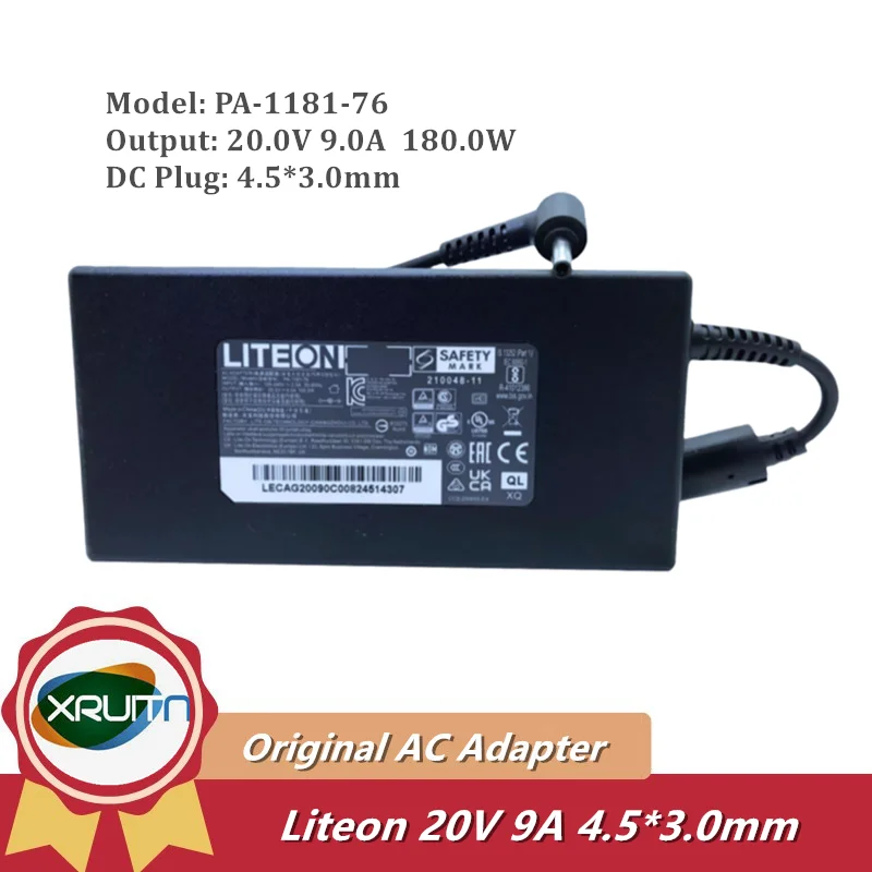 Genuine Liteon PA-1181-76 20V 9A 180W 4.5x3.0mm Laptop Charger Adapter Original Gaming Power Supply