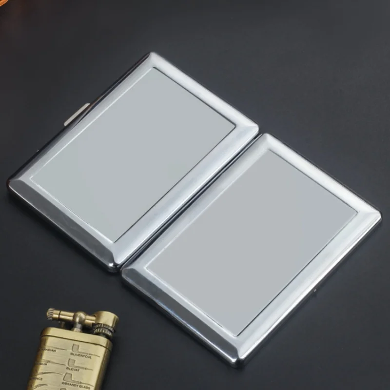 Personalized Flip Cover Coarse Metal Cigarette Case 7.6mm Portable Smoking Tool for Men Fashionable Cigarette Box