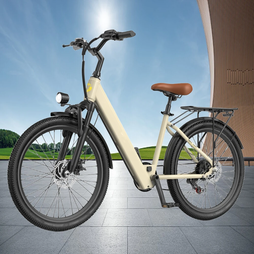 24" Electric Motorcycles Mountain E Bike for Adults, 600W Peak Motor Ebike 24.9Mph 30Miles 13.5AH Adults Electric Bicycle