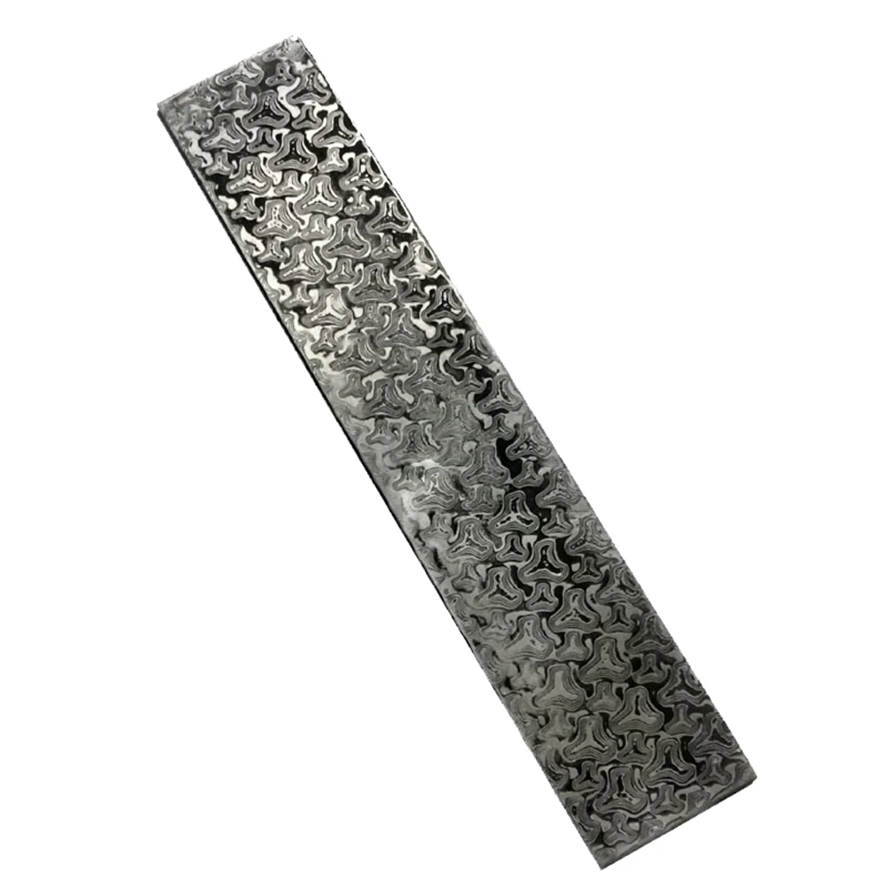 Damascus Steel Billet Patterned Steel Cutter Making Bar Embryo Forging Materials Quenched Smoothed for Home Cutter DIY Material