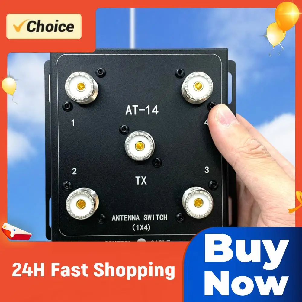 4-Way Coax Remote Antenna Switch Antenna Switch Antenna Signal Switch Antenna Splitter Switch for Convenient Switching