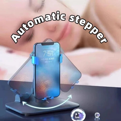 Desktop Cellphone Bracket Lazy Automatic Walker for iPhone Samsung Xiaomi Huawei Left and Right Swing Stepper Phone Holder Stand