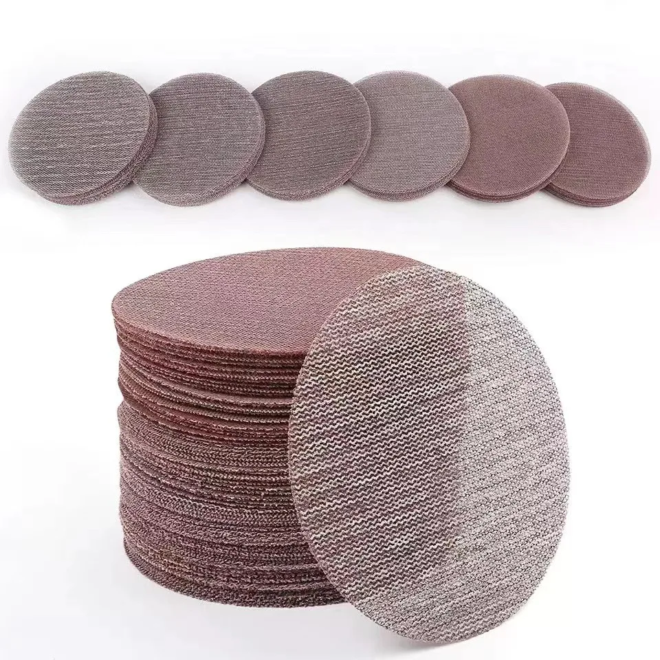 15Pcs 6-inch 150mm Round Grid Abrasive Dust-Free Anti-Jam Sand Disc - Efficient Dust Removal - Ideal for Detailing and Metal Fin