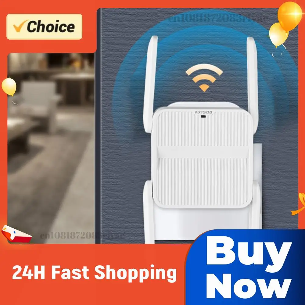 WiFi 6 Repeater Extender 1500Mbps Signal Booster Amplifier Dual Band 2.4G/5GHz Wi-Fi Booster with Ethernet Port 4*2dbi Antennas