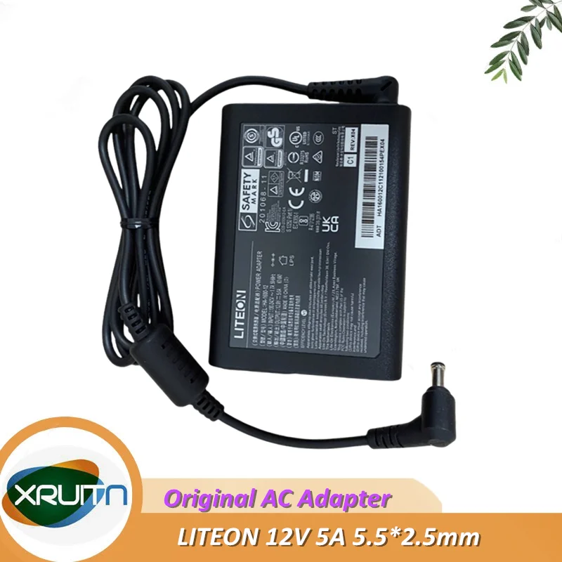 Genuine Liteon HA-1600-12  12V 5A AC Adapter Laptop Charger 60W Laptop Power Supply 5.5*2.5mm HA-1600-12