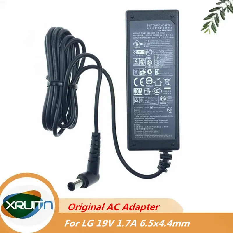 New Original FOR LG 19V 1.7A ADS-40SG-19-3 19032G AC adapter Power supply Charger cord