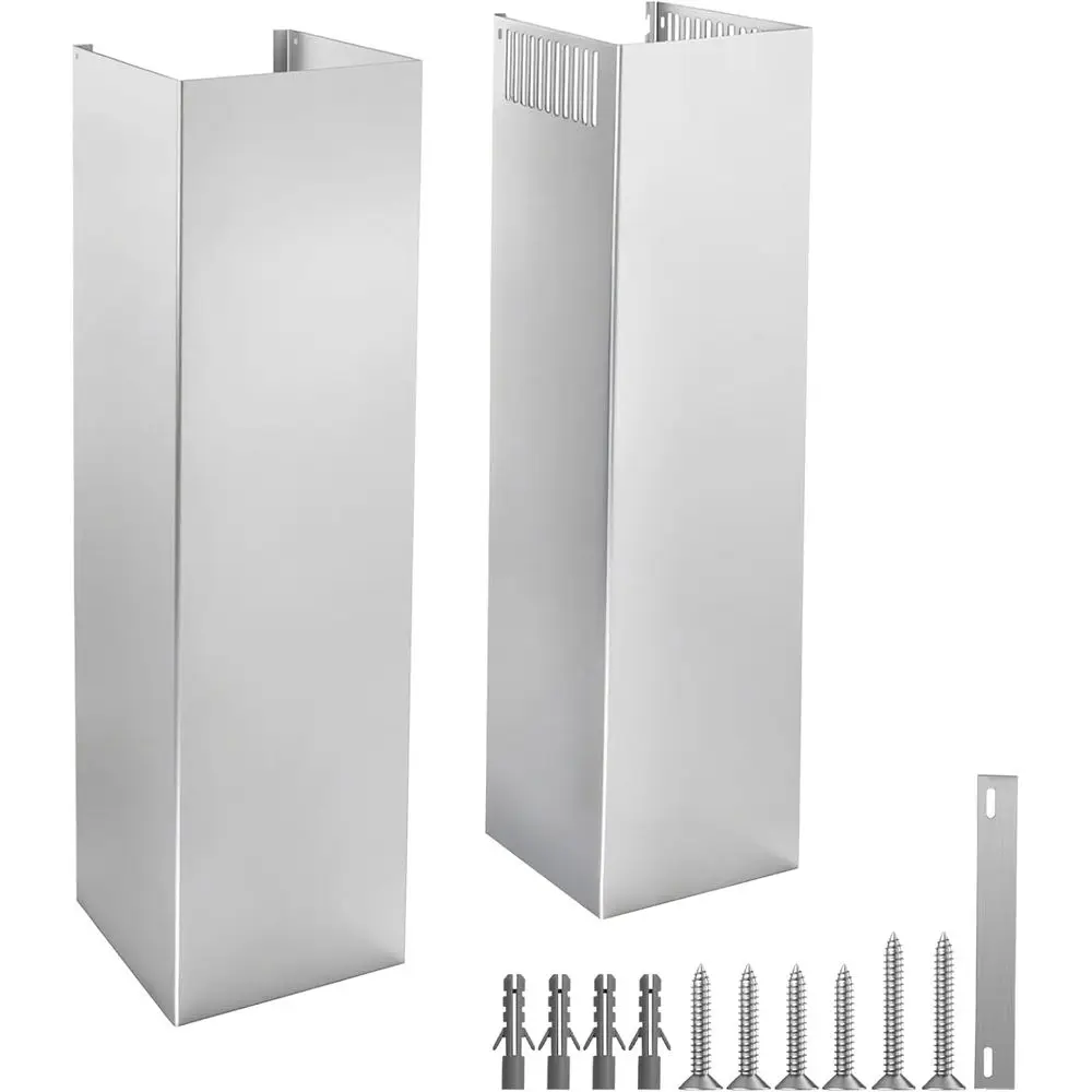 1/4 x 6.7 x 63 Chimney Extension for Range Hood, 31.5-63 Stainless Steel Chimney Duct Adjustable Cover Ceiling, Extend Ventilati