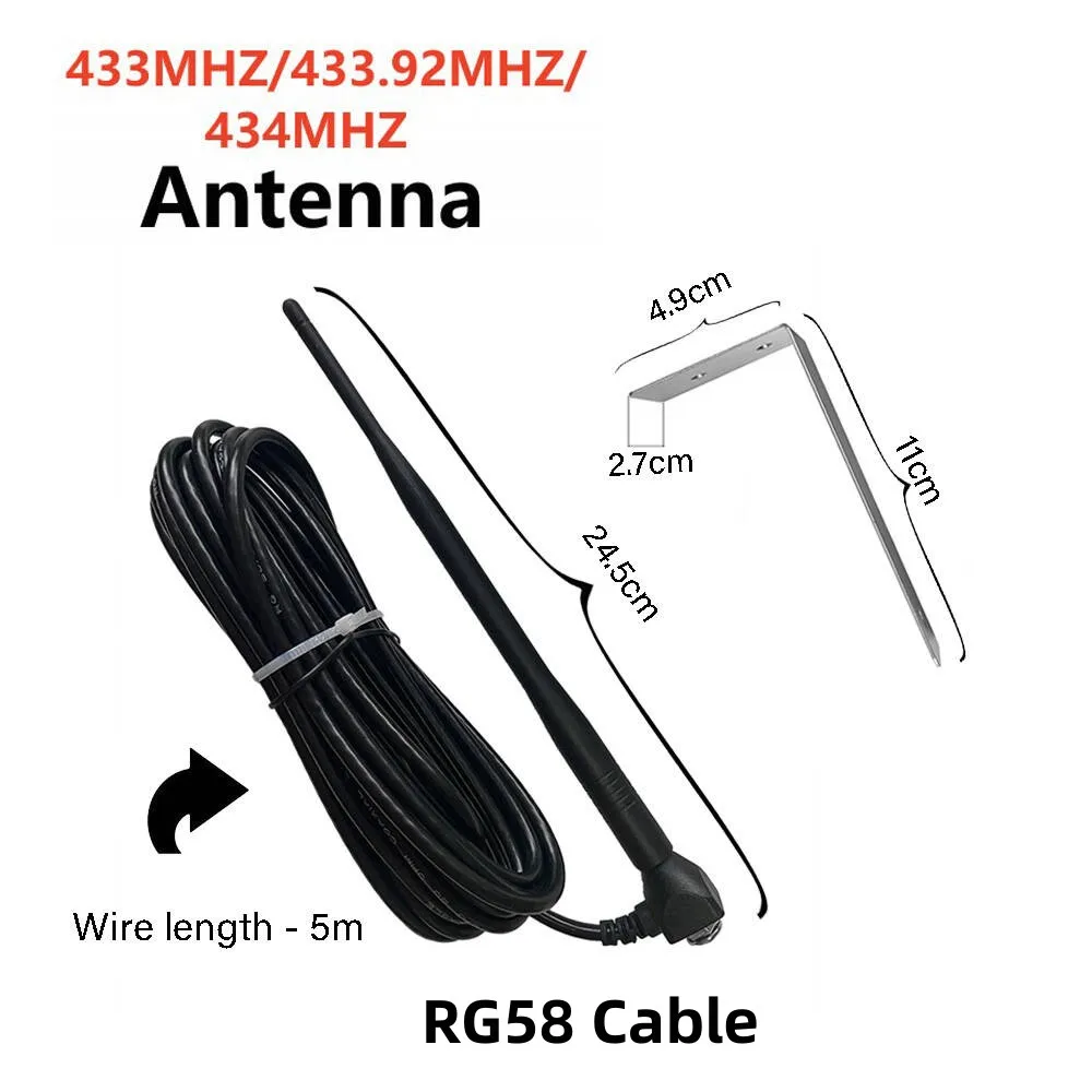 For Appliances Gate,Garage Door External Antenna. for 433.92MHZ Garage Remote 433 MHz Signal Antenna