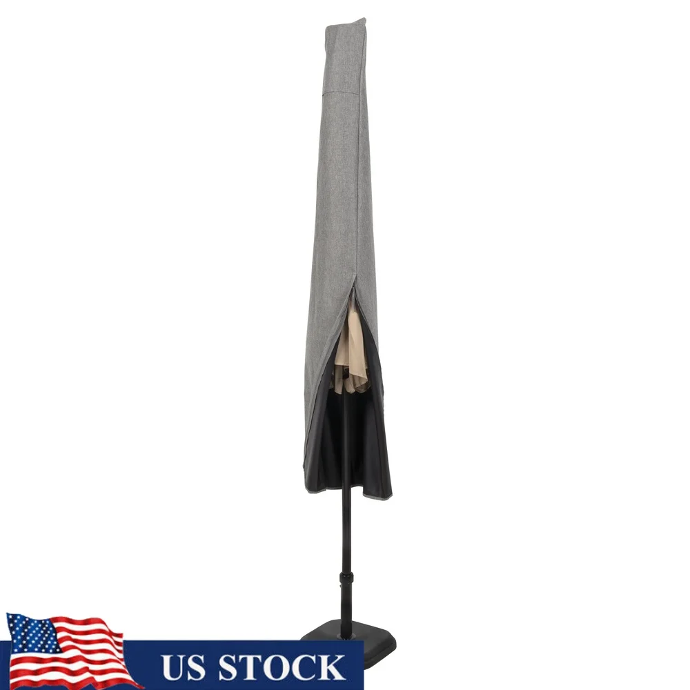Waterproof Patio Umbrella Cover 21x8x73 Inch Durable Weather Resistant Taped Seams Air Vent Zip Closure Outdoor Protection
