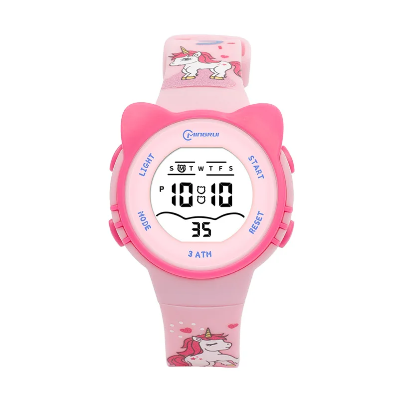 UTHAI 2024 Children Watch Girls Cute Cartoon Electronic Watches Waterproof Alarm Clock Multi Functional Boys Student Wristwatch