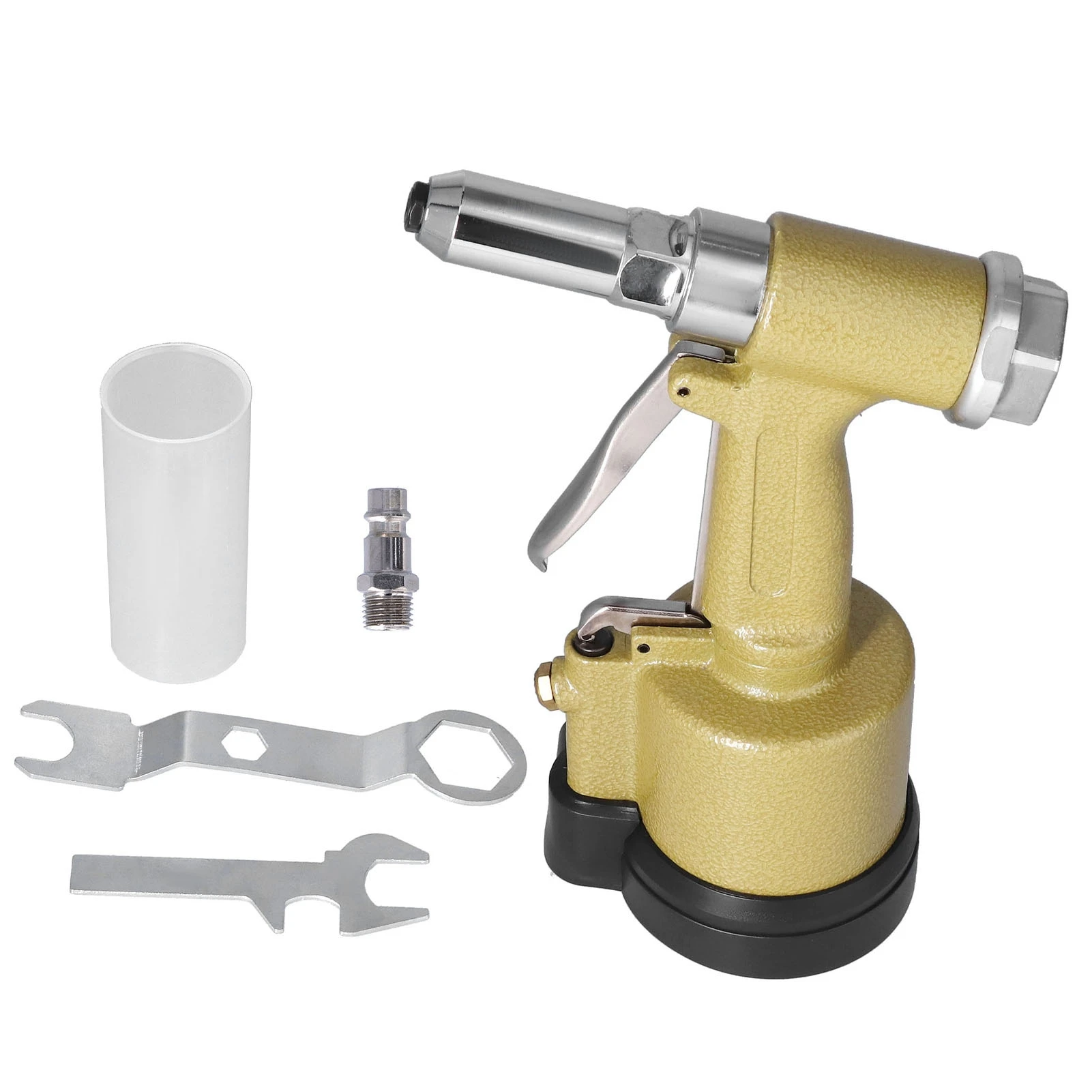 KP-701 Pneumatic Riveter Short Cylinder Aviation Aluminium Shell Together Air Rivet Gun Hydraulic Riveting Tool Set Kit