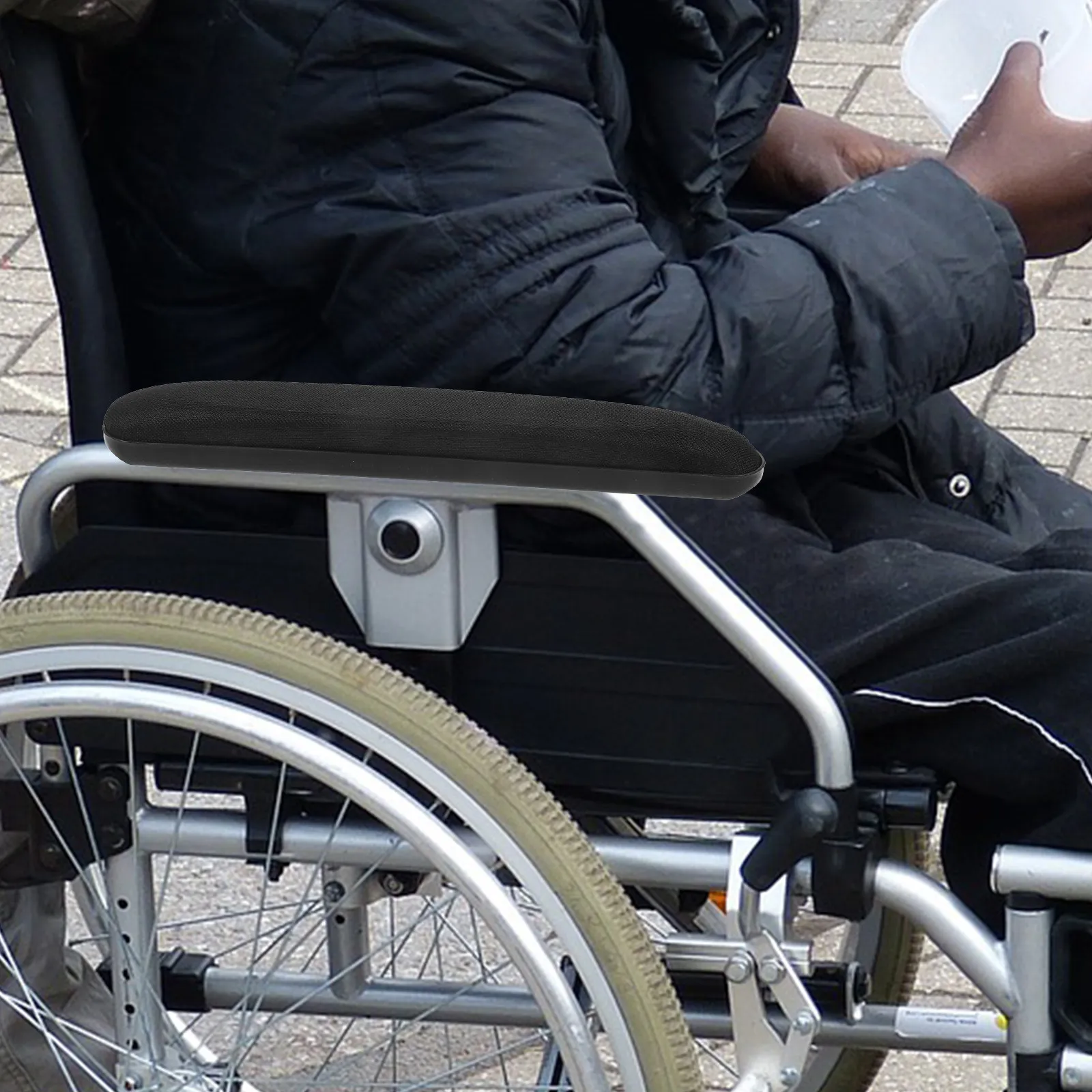 1Pair Anti-Slip Chair Armrest Pads Replacement Wheelchair Parts Comfortable Protective Armrest Covers Wheelchair Parts