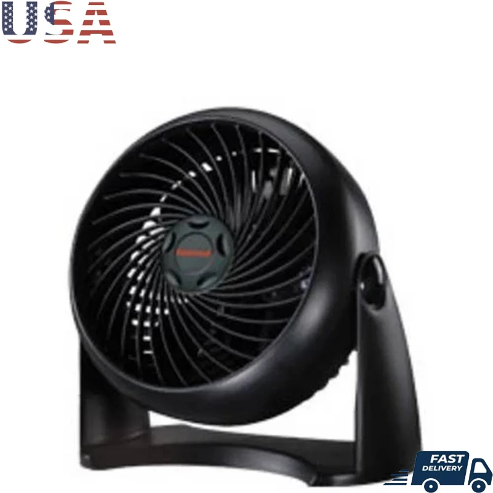 TurboForce Table Air Circulator Fan Quiet Operation 3 Speed Adjustable Tilt Energy Saving Portable Desk Fan Easy Clean Grille
