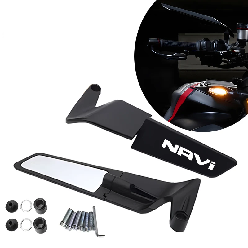For Honda NAVI110 NAVI 110 Motorcycle New Pattern High Quality CNC Rearview Mirror Fixed Wing