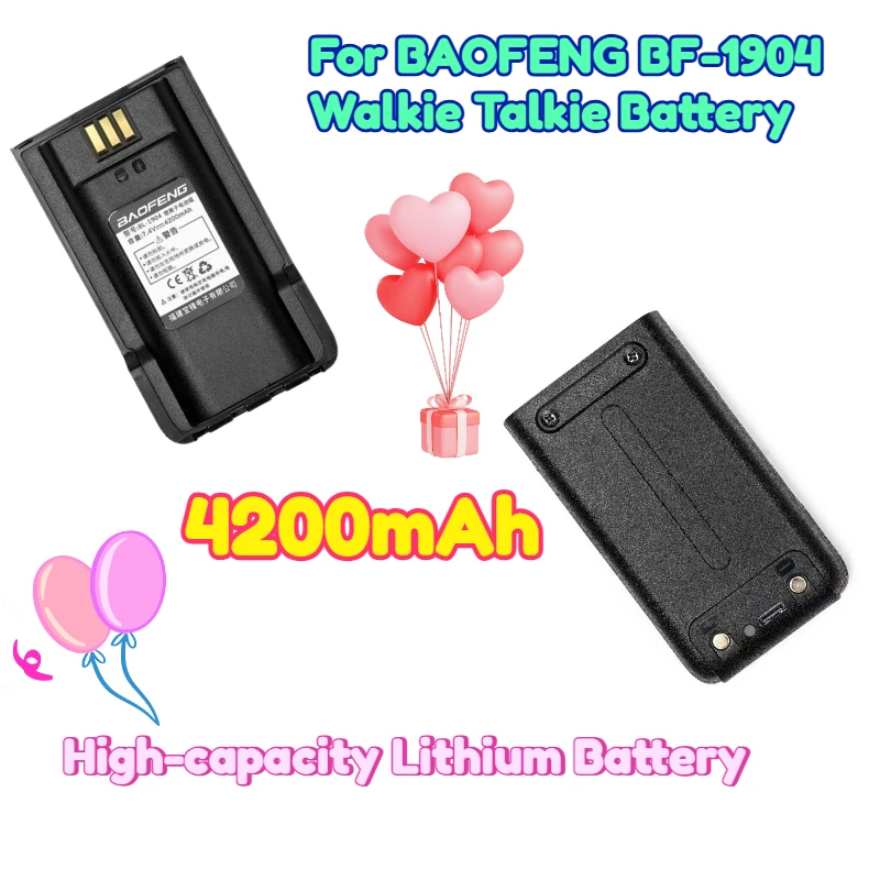 4200mAh for BAOFENG BF-1904 Walkie Talkie Battery High-capacity Lithium Battery