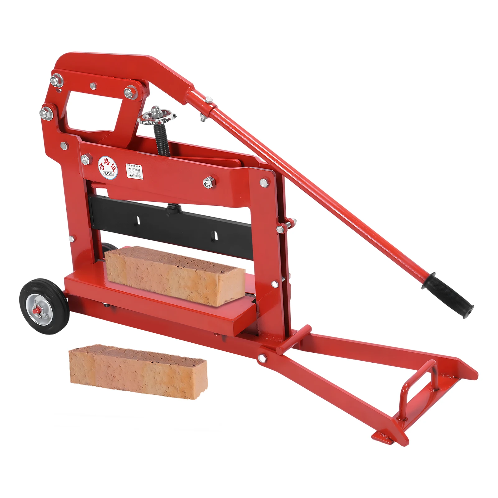 Brick Splitter with Wheels Block Splitter Cutter Pavers Tool 0-11.8in Cutting Thickness for Slotting Granite Marble Stone