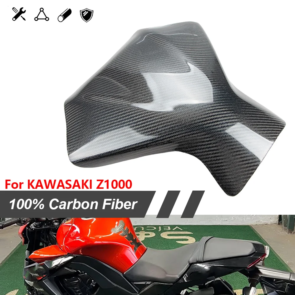 Fit For Kawasaki Z1000 2007 2008 2009 2008 07 08 09 Motorcycle Fuel Gas Tank Cover Protector Real Carbon Fibre