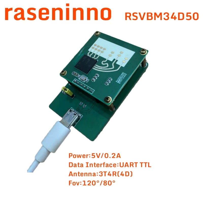 raseninno electronic mmWave radar object sensor module 4D esp32 UART People Presence Motion Tracking  Smart Life Home Automation
