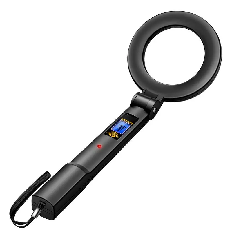 Foldable Handheld Metal Detector 360 Scanning Metal Tester Foldable Backlight LED Display Sound & Vibration Alerts High