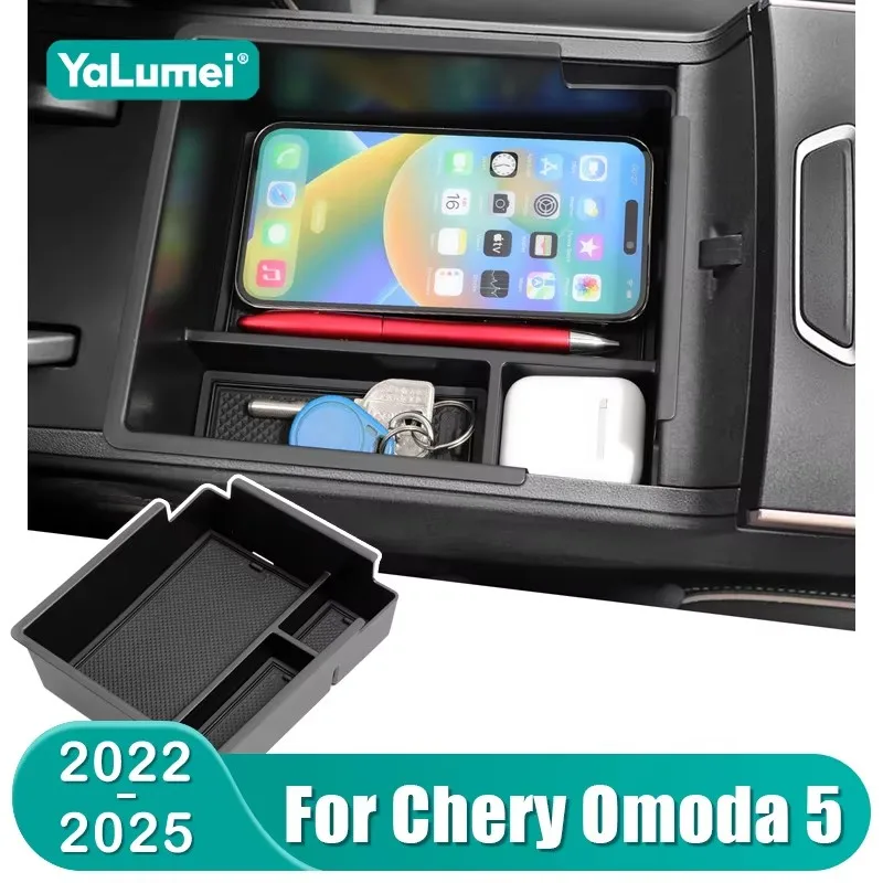 For Chery Omoda 5 Omoda C5 2022 2023 2024 2025 Car Central Armrest Storage Box Organizer Tray Case Accessories