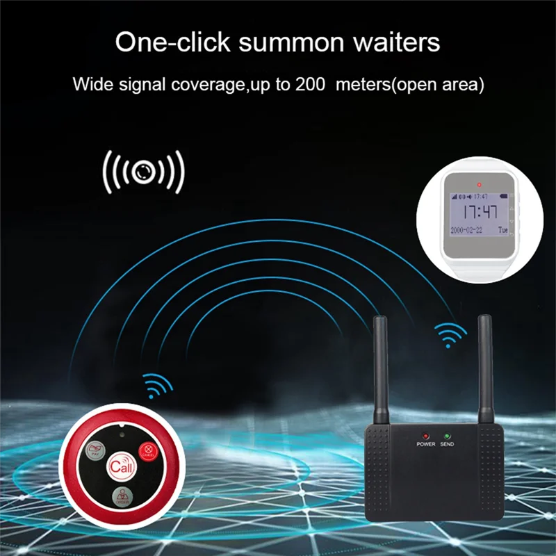 B03B-Amplifier 500MW RF Wireless Repeater Signal Amplifier Learning Code Extender For T117 Call Button 433Mhz F4408A Accessories