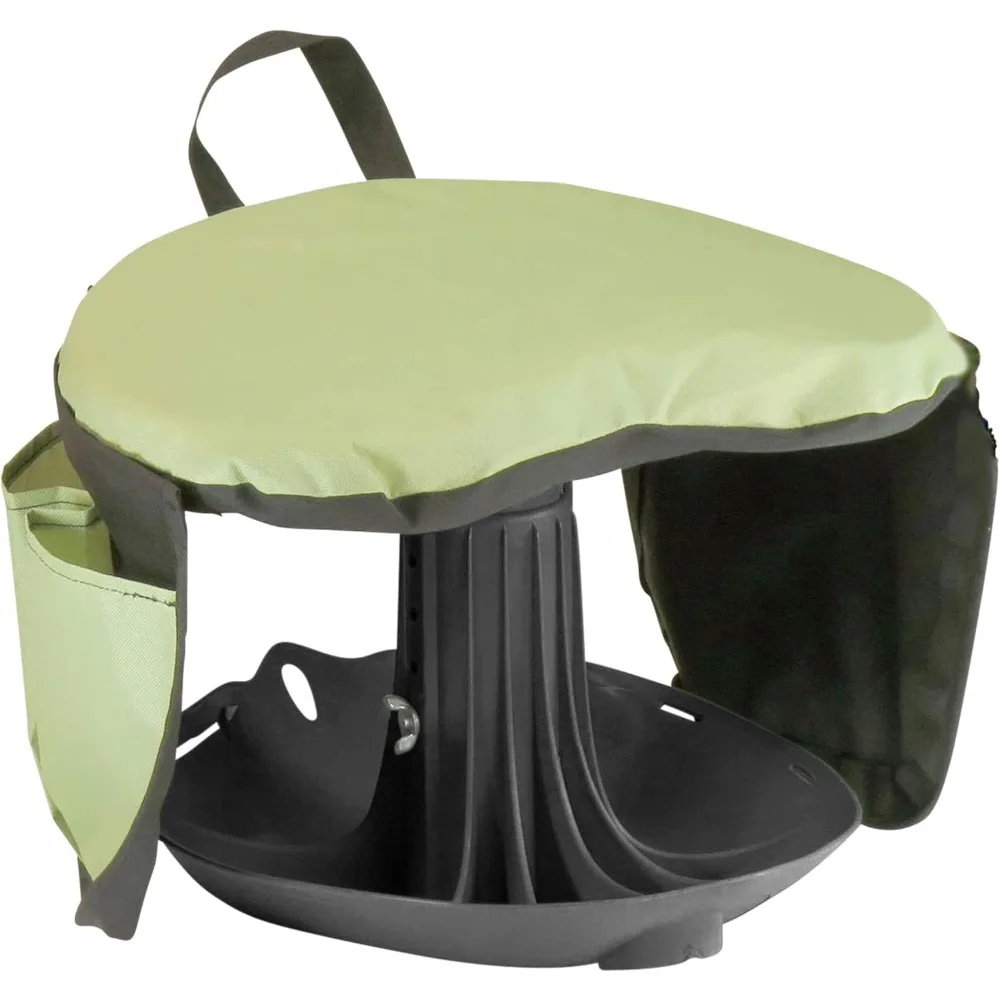 Premium Garden Rocker with Cushion, Cover & Pockets - Adjustable Work Seat for Weeding, Planting & More