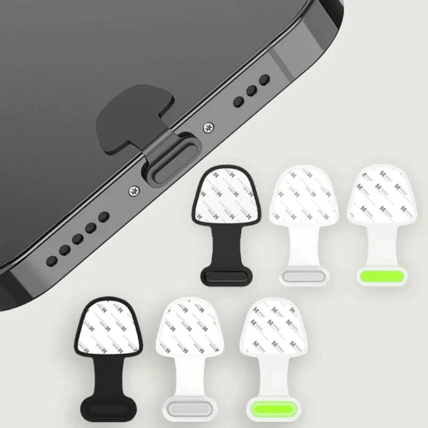 2/4/6pcs Phone Dust Plug,Portable Phone Port Protection Silicone Dust Plug Cover  Type-C   Port Anti Dust Cover