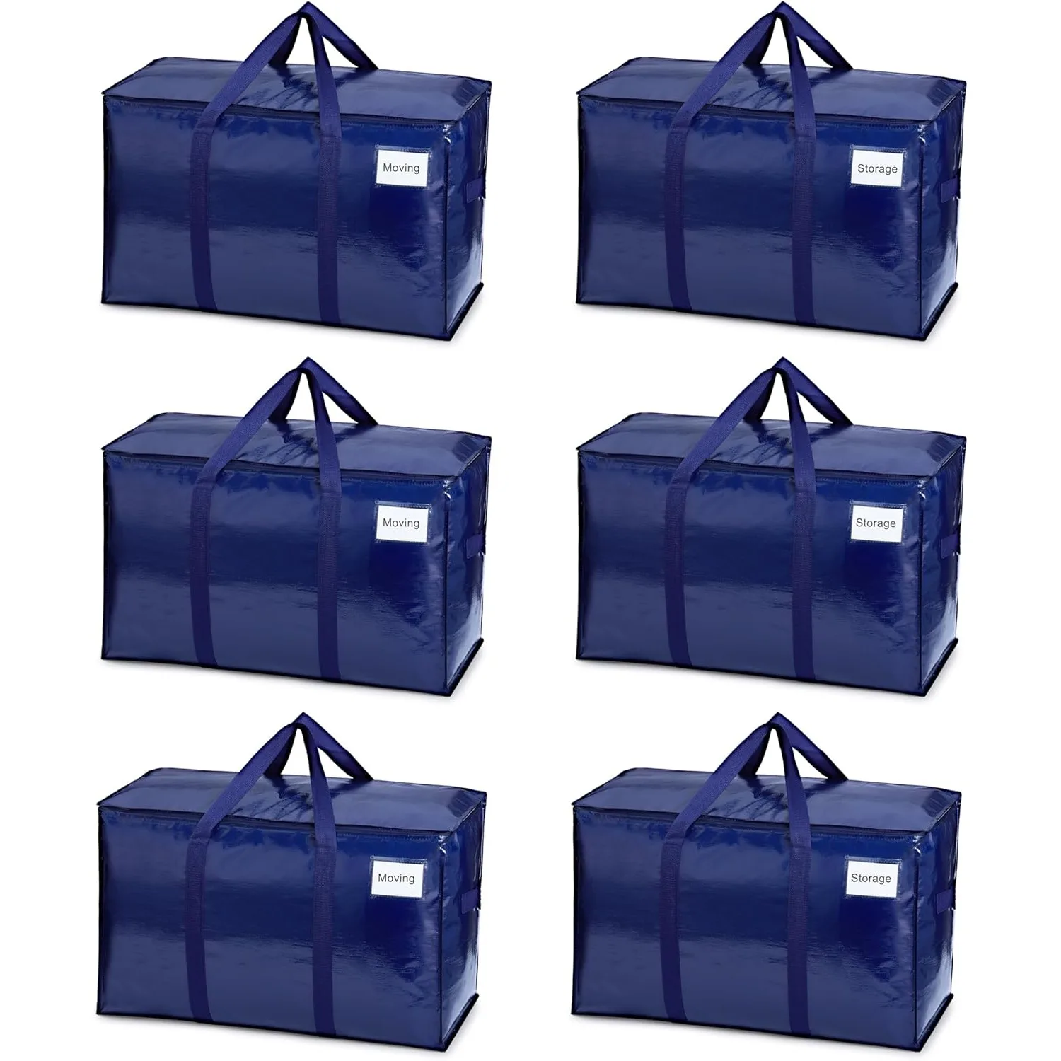 6 Pack Moving Bags, Heavy Duty, Moving Boxes Alternative, Packing Storage Supplies for Dorm Room Essentials  (Blue, 6 Pack)