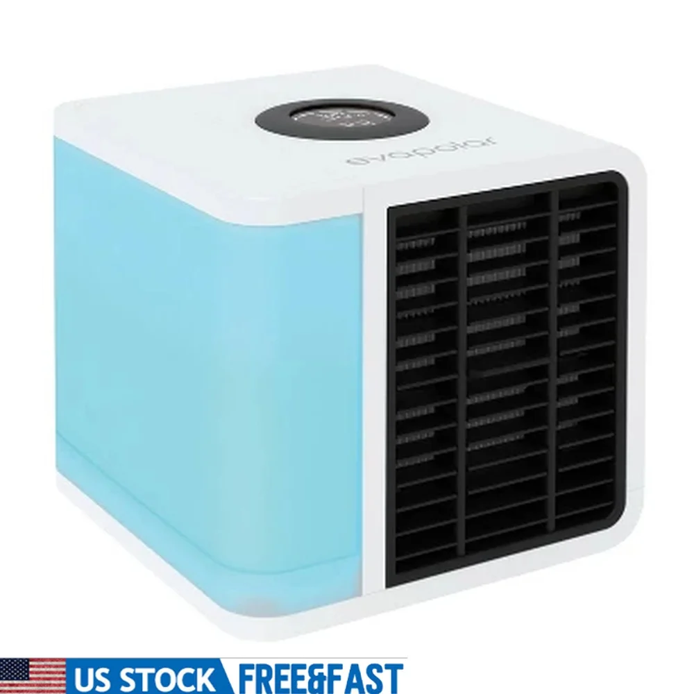 Portable Personal Air Cooler Digital Temperature Control 4 Speed Fan Eco-Friendly Humidifier Purifier Removable Water Tank Under
