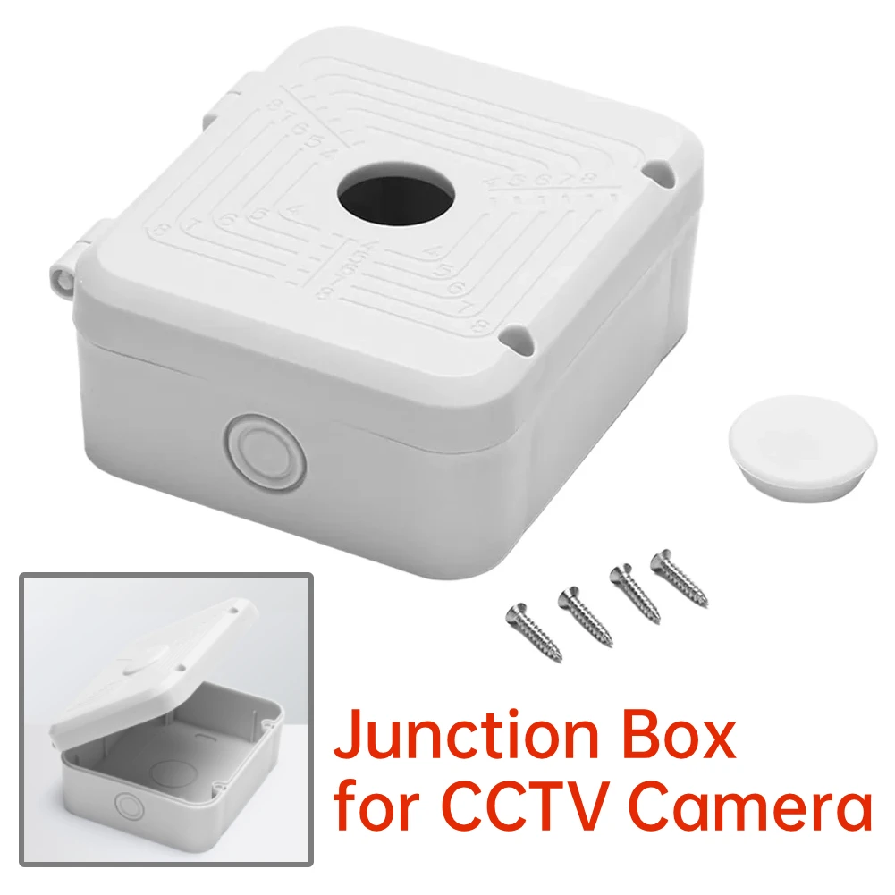 Waterproof Junction Box For CCTV Camera Video Wire Box Power Supply Cable Box Outdoor Electronic Camera Protection Box White
