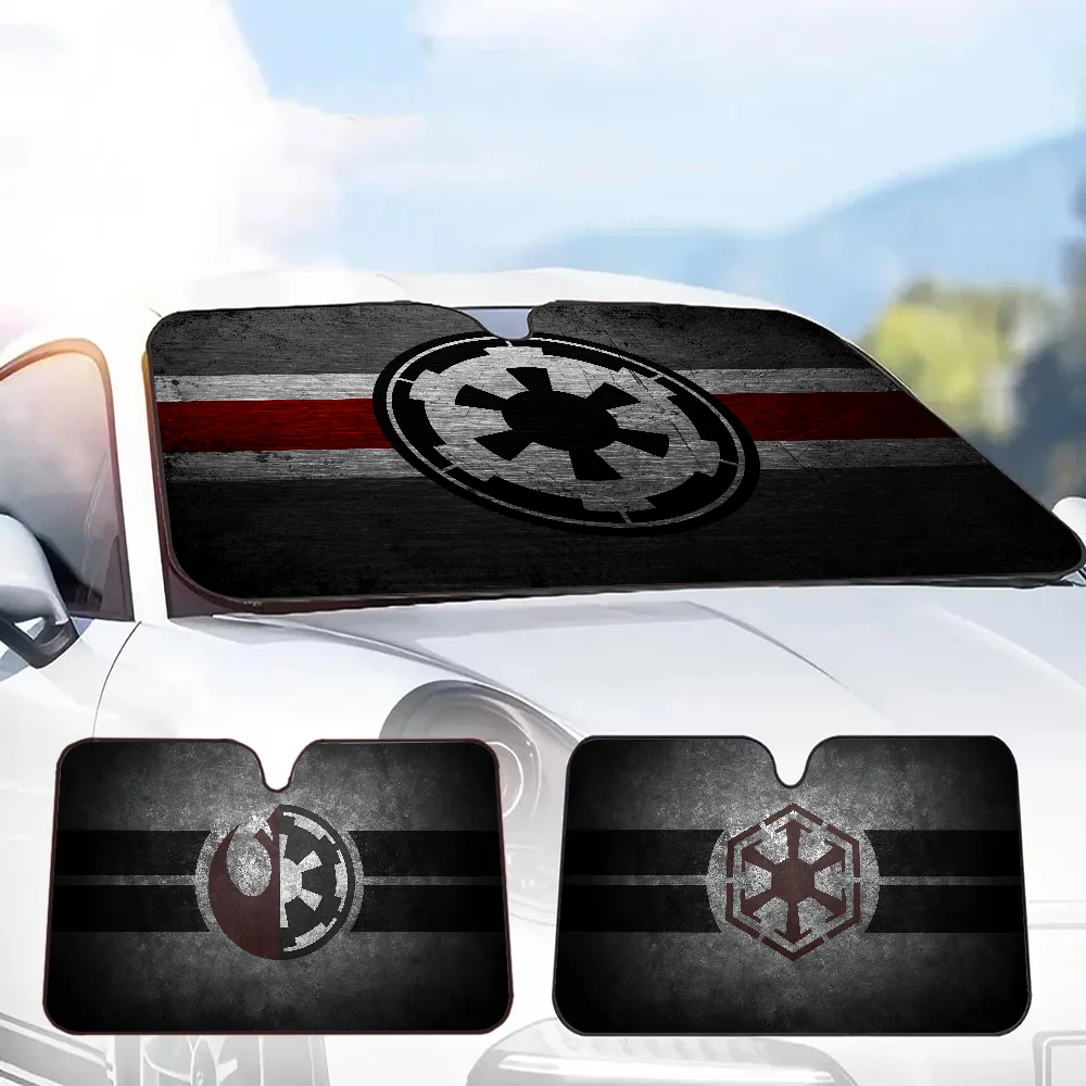 B-Star Logo Sunshade Windscreen 3D Film Plaid Gift Novelty Car Front Window Visor 70x130cm Sun Visor Solar Protect