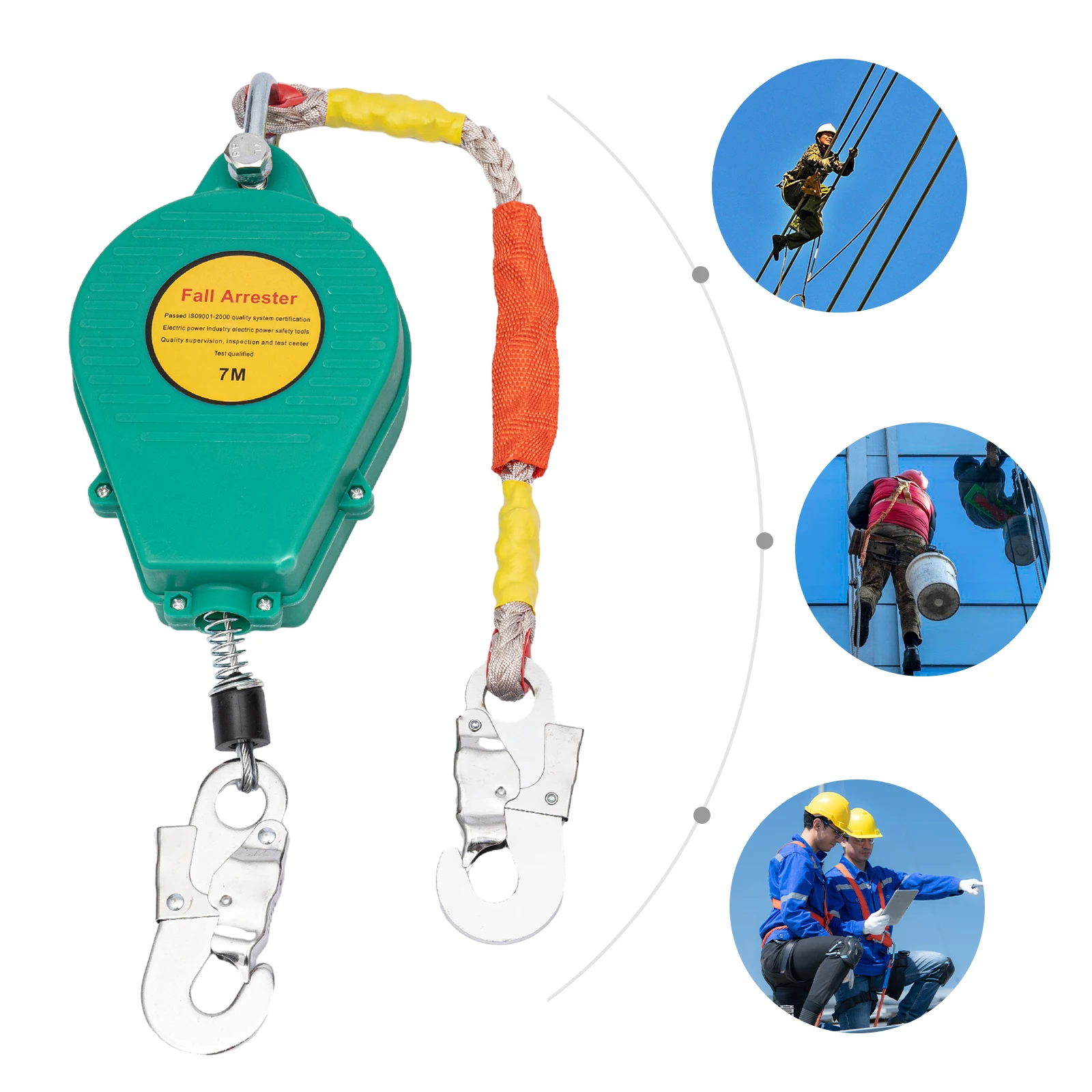 Wear-Resistant Self Retracting Lifeline Nylon Braided Belt 7.27LBS Lightweight Easy Use For Engineering Construction Bridge Work