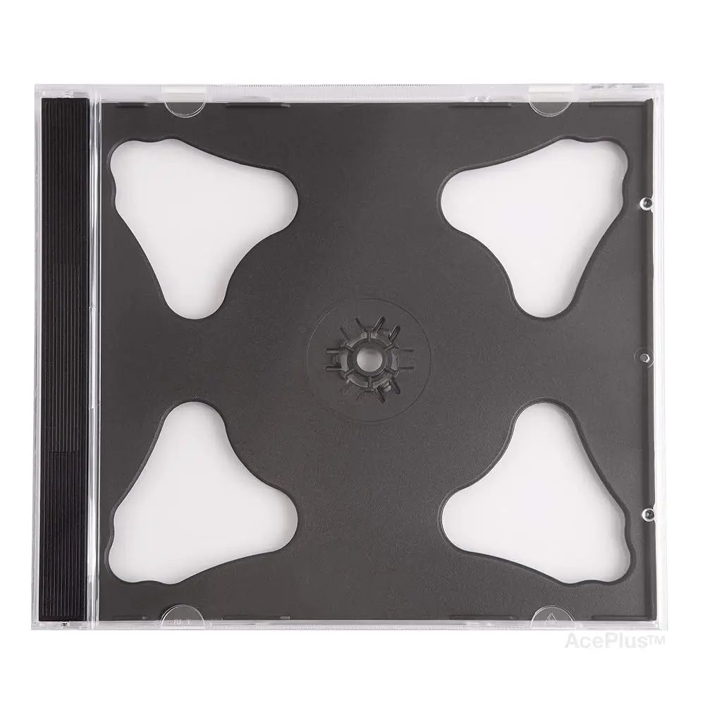 Bla Double Cd Jewel Cases Assembled In 10.4Mm Standard Size With 2-Disc Hinge Tray (50-Pack)