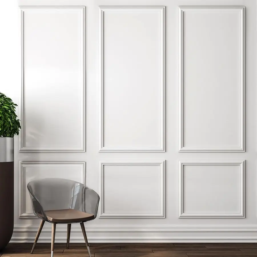 Peel and Stick Wall Molding Kit, 3D Premade Accent Molding Wainscoting Panel for Interior Wall Moulding Decor, Ready to Assemble