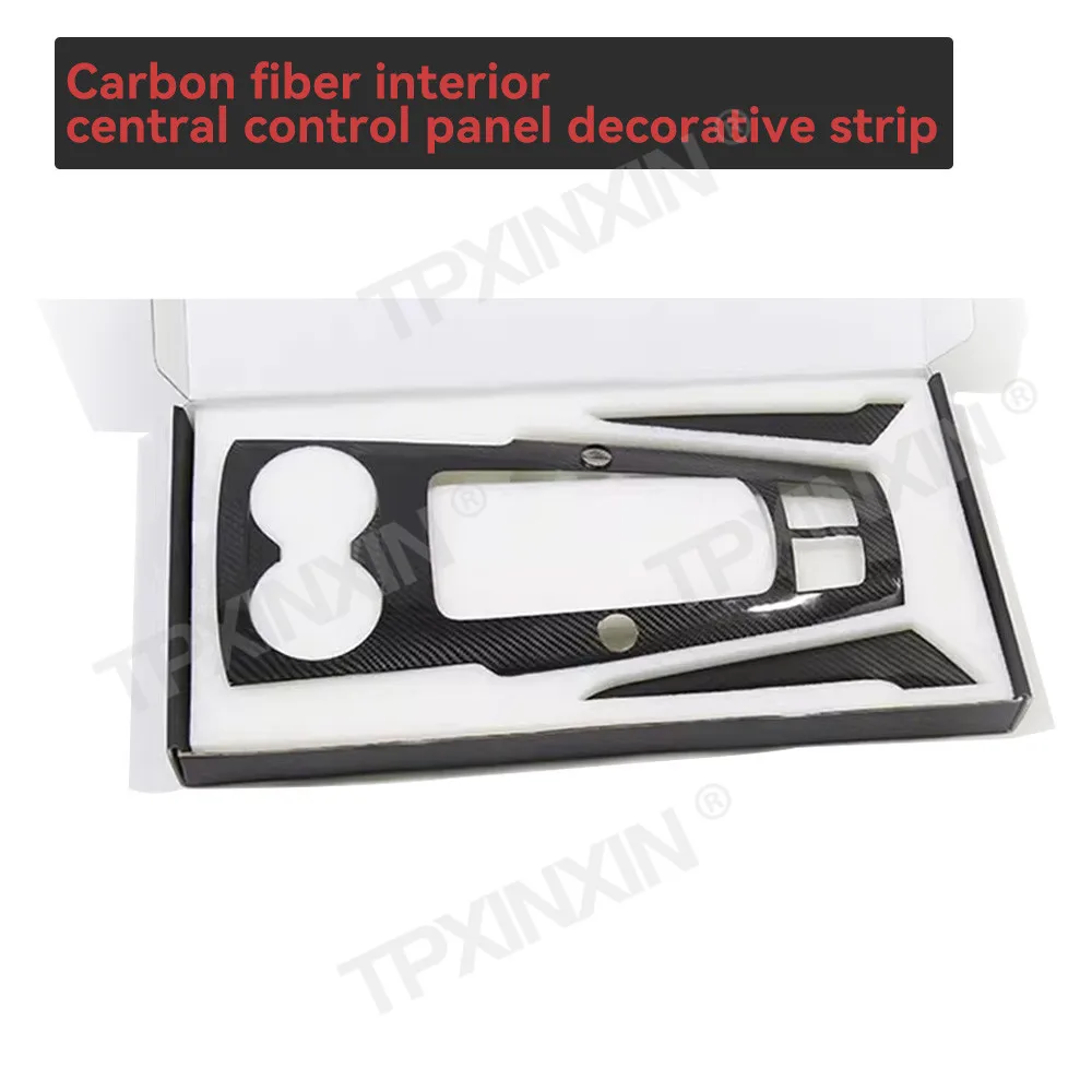 Car Accessories For Audi 2014-2020 Carbon fiber interior central control panel decorative strip Auto modification parts