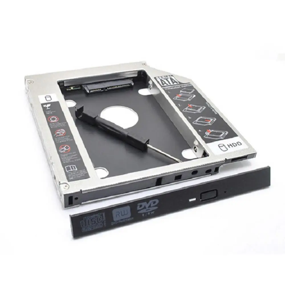 9.5mm SSD Stand Aluminum Alloy SATA3 Laptop CD-ROM Drive Hard Disk Bracket SSD Caddy Tray Holder Support