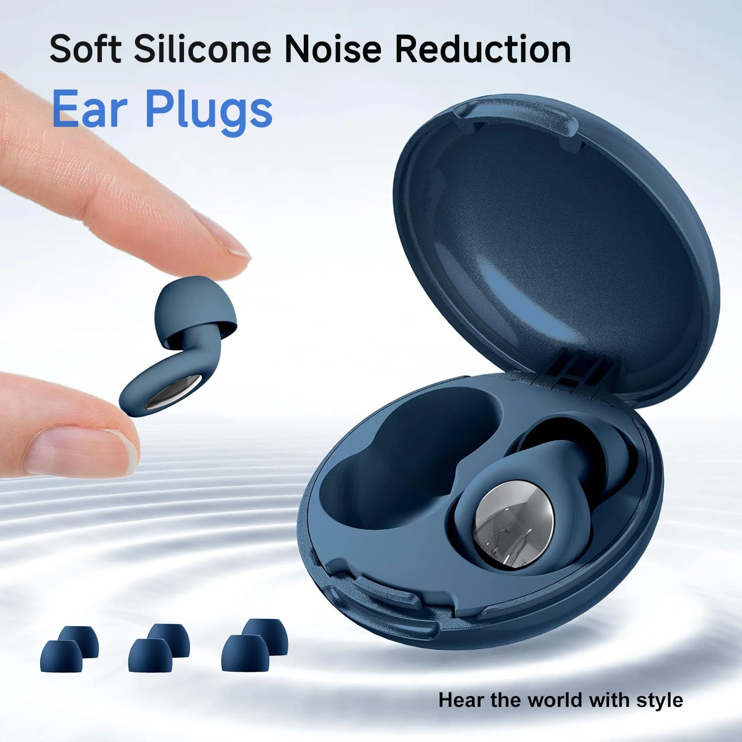 Ear Plugs for Sleeping 25dB Noise Cancellin Reusable Silicone Earplug Hearing Protection for Concert Sleep Snoring Noise EarPlug