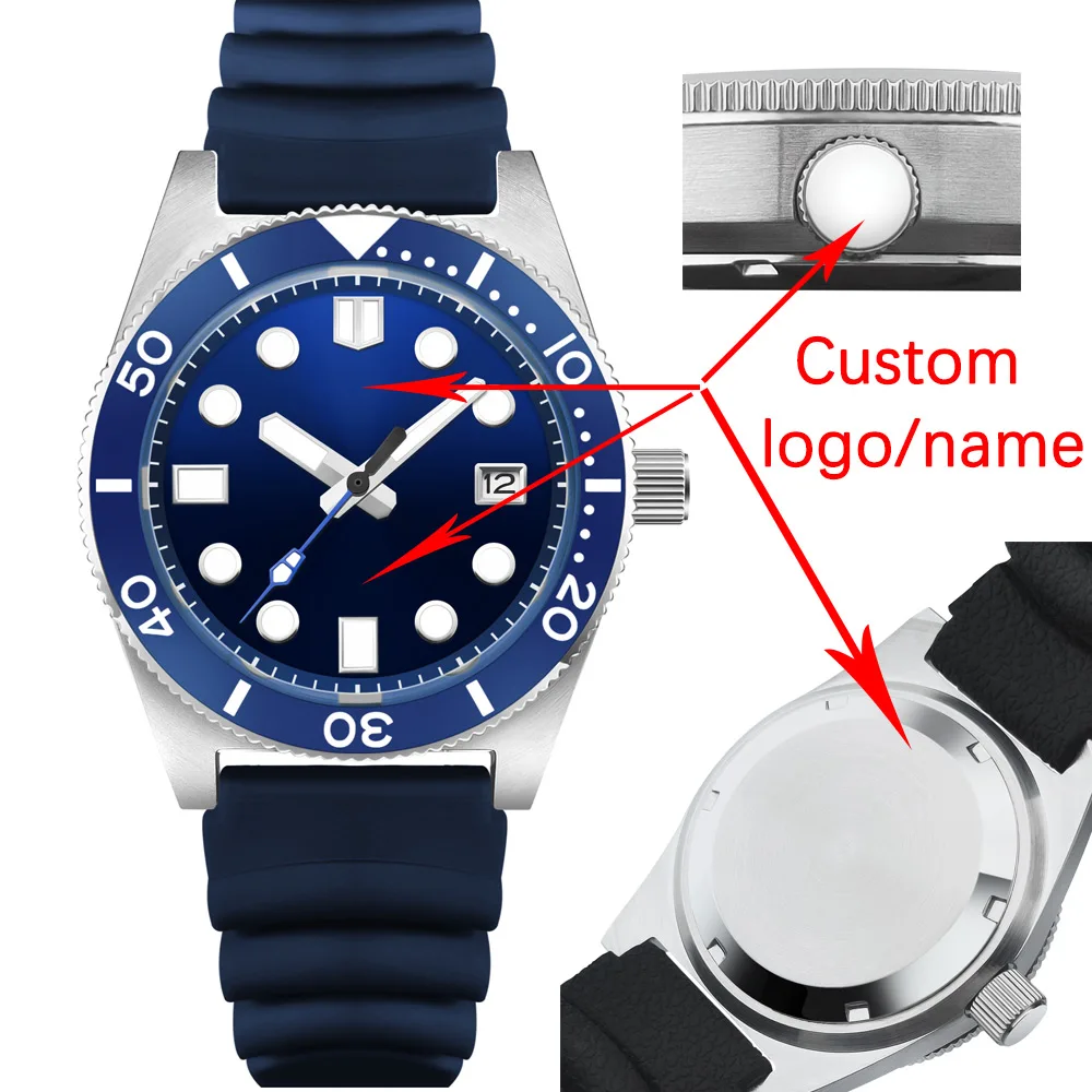 40mm CORGEUT NH35 Movement Automatic Mechanical Men's Watch Sapphire Slass Waterproof Watch Sports Leisure Luminous Diving Watch