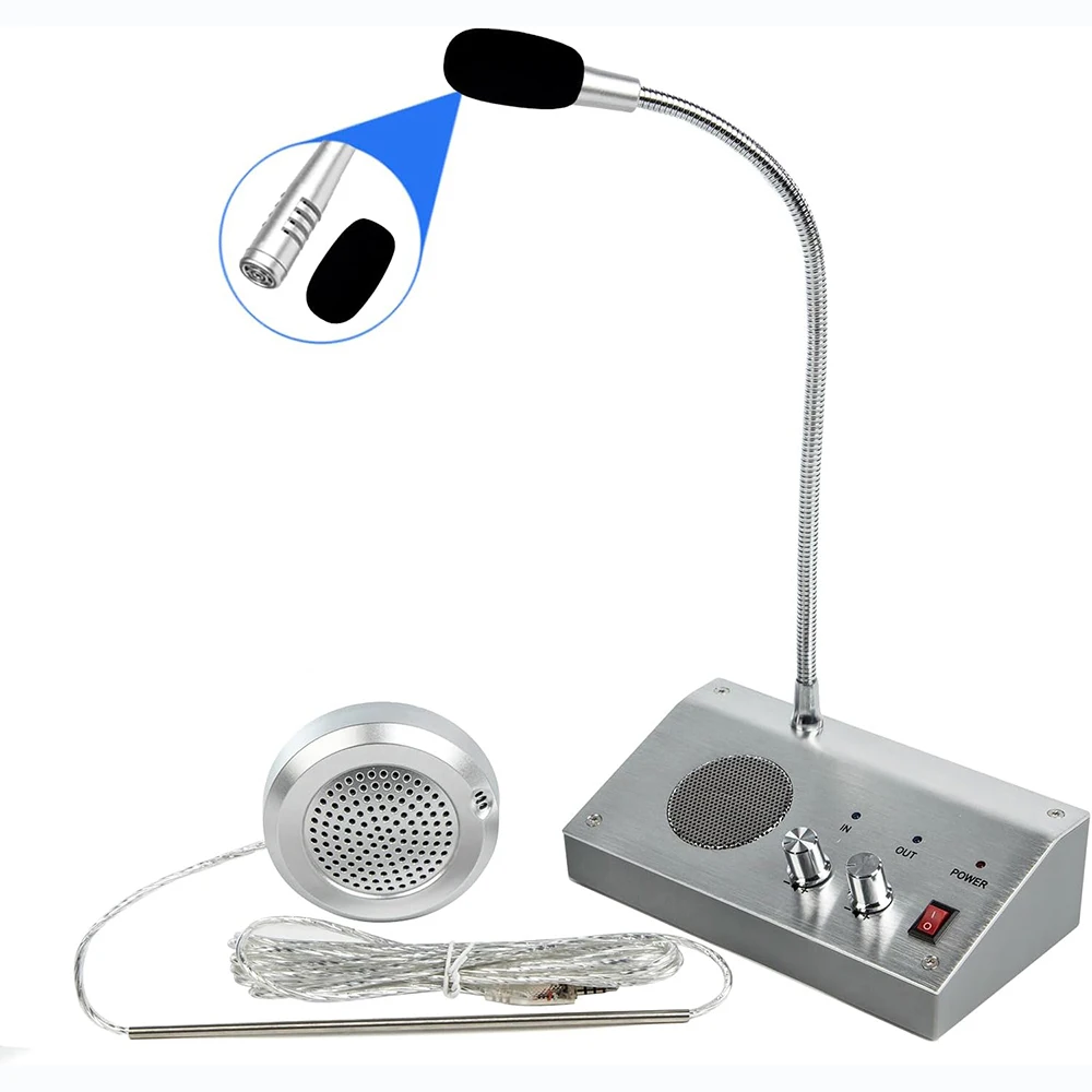 Bus Station Ticket Office Windlow Public Interphone System Window Two-way Intercom for Bank