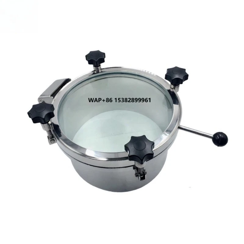 Stainless Steel Tank SS304 High Pressure Round Manhole Cover With Sight Glass Union Sight Glass Flange Sight Glass