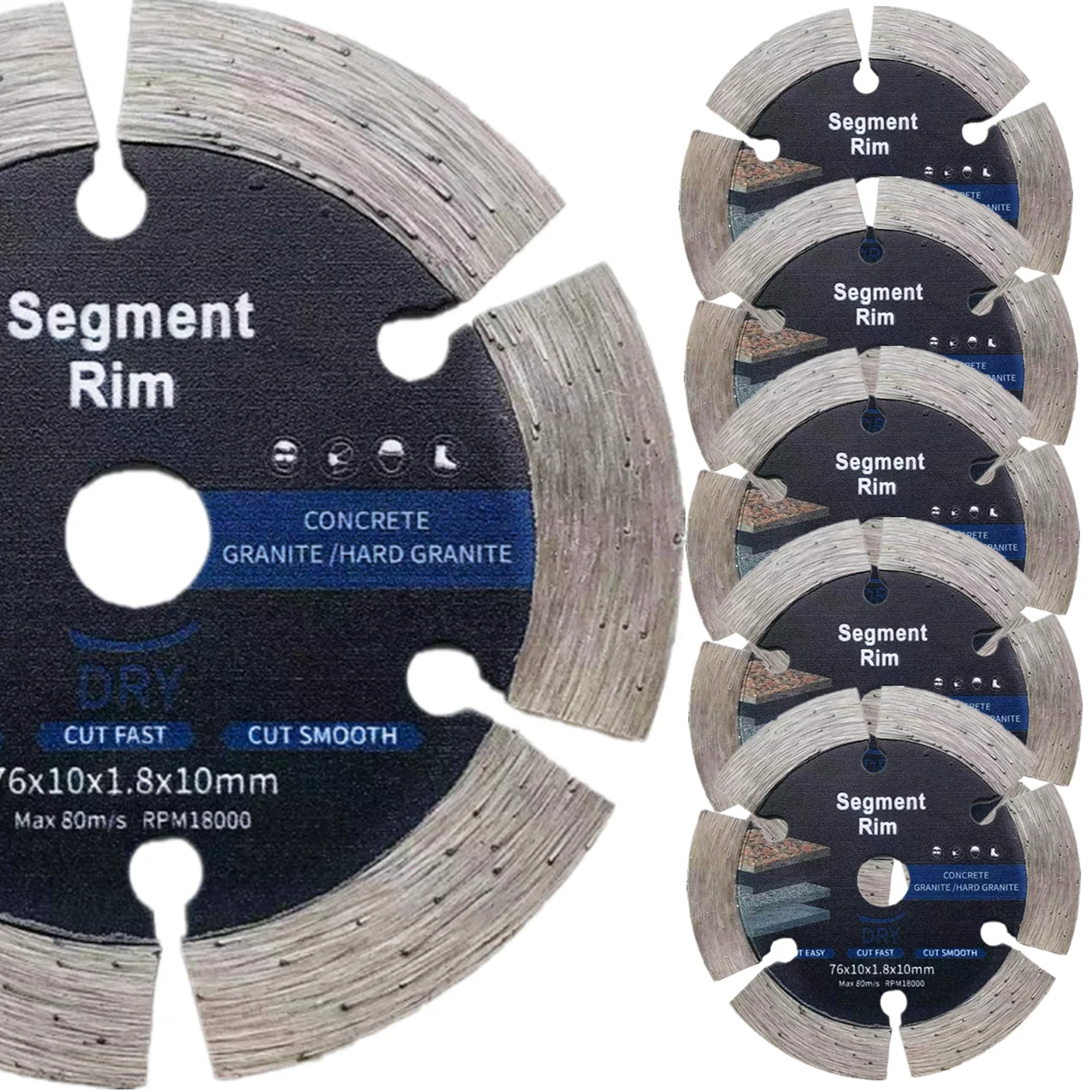 Stone Cutting Disc Mini Saw Blade76mm Diamond Cutting Blad Ceramic Concrete Marble Cutting for Angle Grinder 1-5pcs