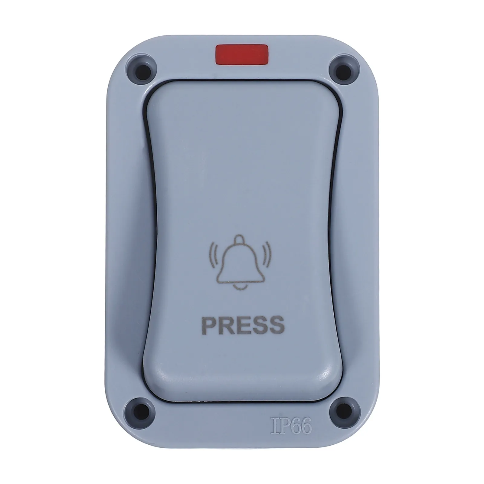 Waterproof Illuminated Doorbell Button Outdoor Push Switch with Bright LED Light Surface Mounted for Courtyard Gate Opener